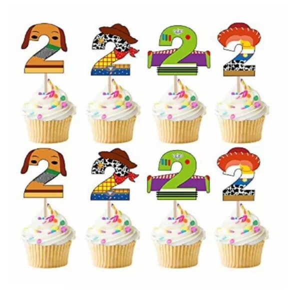 Toy Story 2nd Birthday Cupcake Toppers set of 28 - Picture 2 of 5